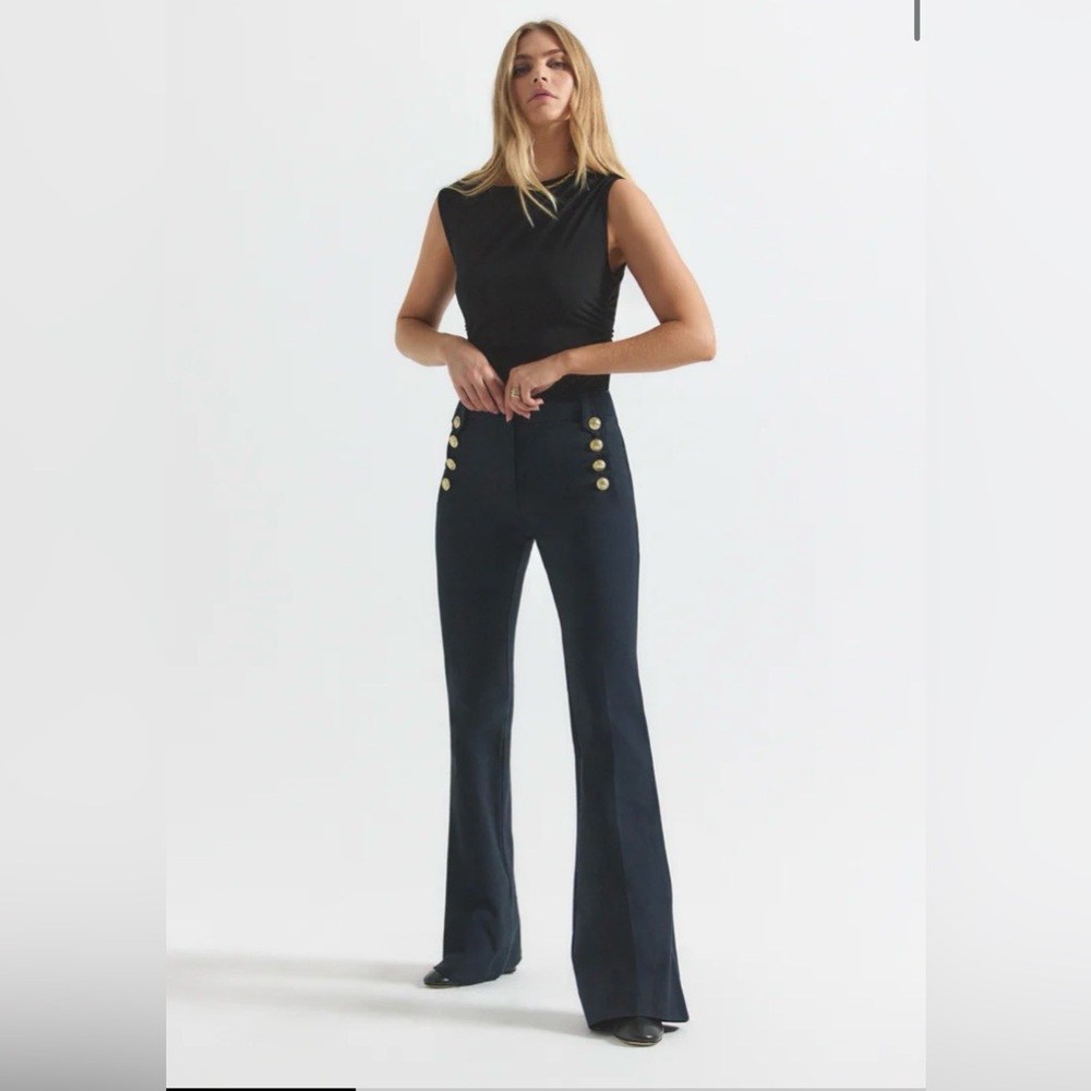 Derek lam 10 Crosby Robertson flare trousers navy blue size 12 great condition